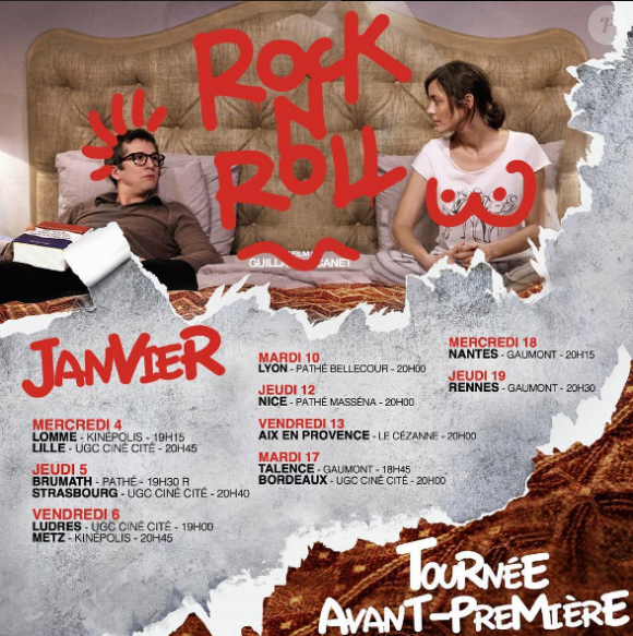Le planning des avant-premières de "Rock'n'Roll", avec Guillaume Canet et Marion Cotillard.