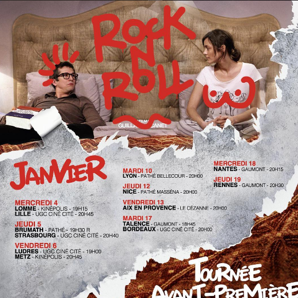 Le planning des avant-premières de "Rock'n'Roll", avec Guillaume Canet et Marion Cotillard.