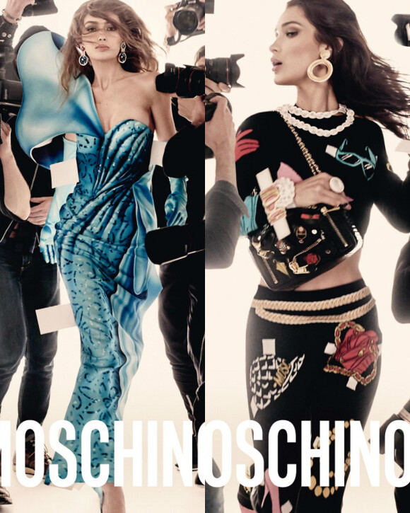 Gigi et Bella Hadid partagent l'affiche de la campagne publicitaire printemps-été 2017 de Moschino.