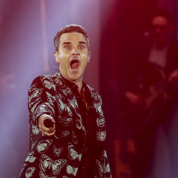 Robbie Williams à la cérémonie des 40èmes Music Awards à Barcelone, le 1er décembre 2016
