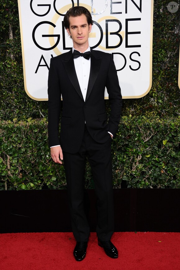 Andrew Garfield lors des Golden Globe Awards à Los Angeles, le 8 janvier 2016.