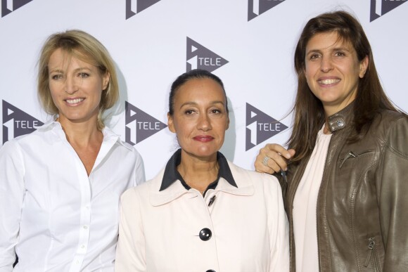 Florence Dauchez, Laurence Haïm et Cécilia Ragueneau lors de la soirée de lancement du livre 'Made In France' à Paris, le 12 septembre 2012