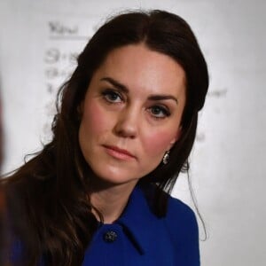 La duchesse Catherine de Cambridge visite un site de l'association Anna Freud Centre consacré à l'assistance aux parents souffrant de troubles de la personnalité, le 11 janvier 2017 à Londres. Sa première mission de l'année.