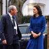 La duchesse Catherine de Cambridge visite un site de l'association Anna Freud Centre consacré à l'assistance aux parents souffrant de troubles de la personnalité, le 11 janvier 2017 à Londres. Sa première mission de l'année.