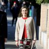 La reine Letizia d'Espagne arrive à une réunion de travail avec le conseil de la Fédération espagnole des maladies rares (Feder) à Madrid. Le 12 janvier 2017 12/01/2017 - Madrid