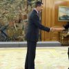 Le roi Felipe VI reçoit en audience des hauts auditeurs d'état et des auditeurs à Madrid, le 9 janvier 2017.