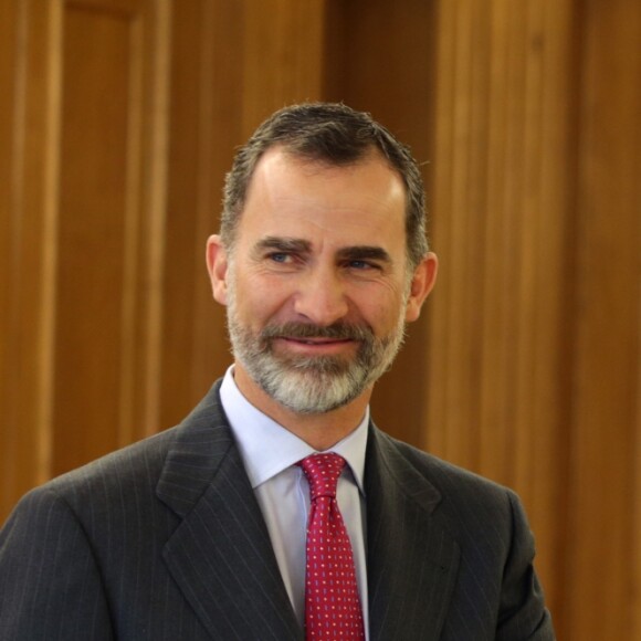 Le roi Felipe VI remet des prix à des journalistes à Madrid, le 9 janvier 2017.