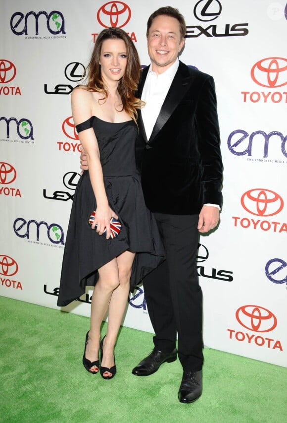 Elon Musk et son ex-femme Talulah Riley à Burbank, le 29 septembre 2012.