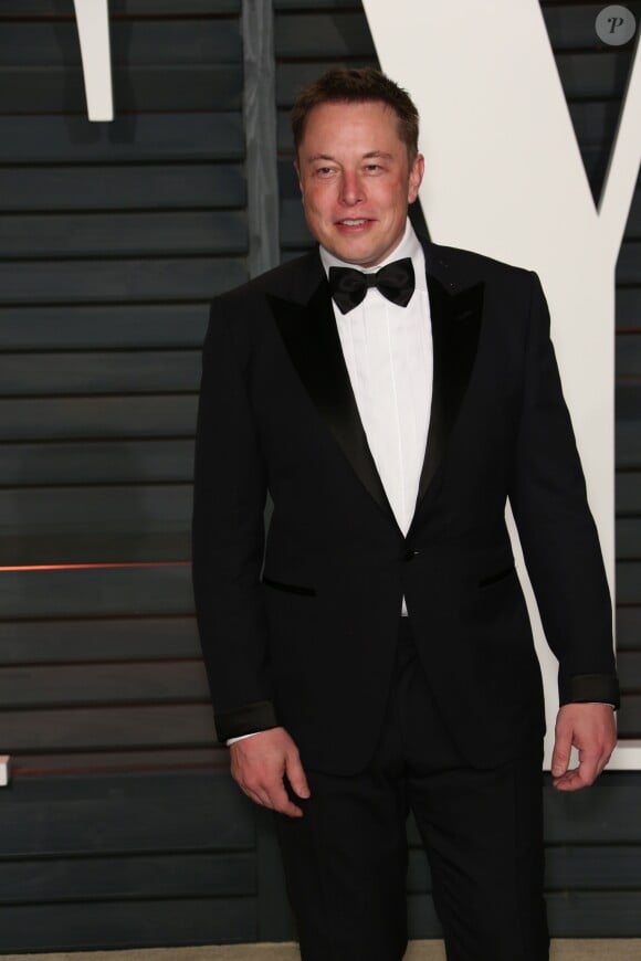 Elon Musk - People à la soirée "Vanity Fair Oscar Party" à Hollywood, le 22 février 2015.