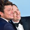 Kev Adams et Gad Elmaleh - Montée des marches du film "Elle" lors du 69ème Festival International du Film de Cannes. Le 21 mai 2016.