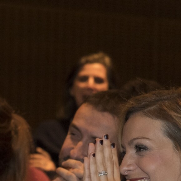 Gaston Ardisson et Audrey Crespo-Mara - Cérémonie du Prix Philippe Caloni décerné à Thierry Ardisson à la SCAM (Société civile des auteurs multimedia) à Paris le 17 janvier 2017.