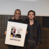 Thierry Ardisson et son fils Gaston Ardisson - Cérémonie du Prix Philippe Caloni décerné à Thierry Ardisson à la SCAM (Société civile des auteurs multimedia) à Paris le 17 janvier 2017.