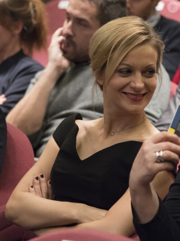 Audrey Crespo-Mara - Cérémonie du Prix Philippe Caloni décerné à Thierry Ardisson à la SCAM (Société civile des auteurs multimedia) à Paris le 17 janvier 2017.