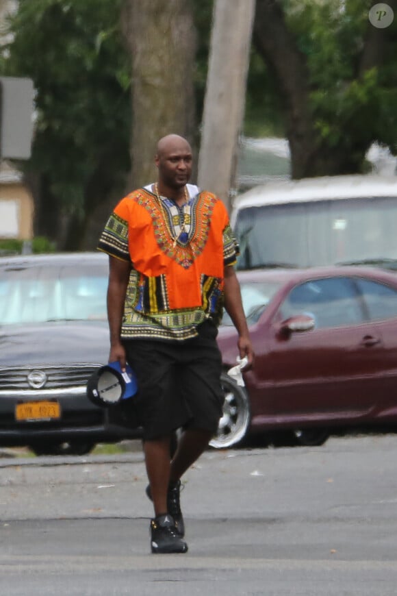 Lamar Odom se promène dans le Queens. New York, le 13 juillet 2016.