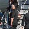 Kim Kardashian arrive en jet privé à Los Angeles, le 17 janvier 2017.
