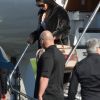 Kim Kardashian arrive en jet privé à Los Angeles, le 17 janvier 2017.