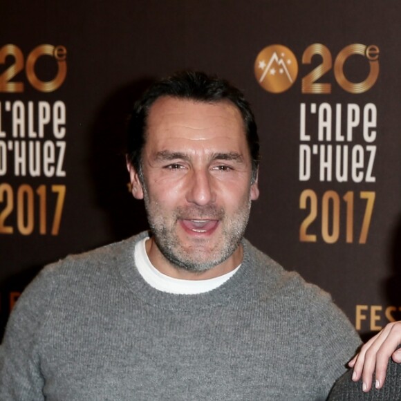 Gilles Lellouche, Dominique Farrugia et Louise Bourgoin - 20e festival de Comédie à l'Alpe d'Huez le 19 janvier 2017. © Dominique Jacovides/Bestimage