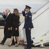Donald Trump arrive pour son investiture avec sa femme Melania Trump à la Base Air Force Andrews, Maryland, Etats-Unis, le 19 janvier 2017.