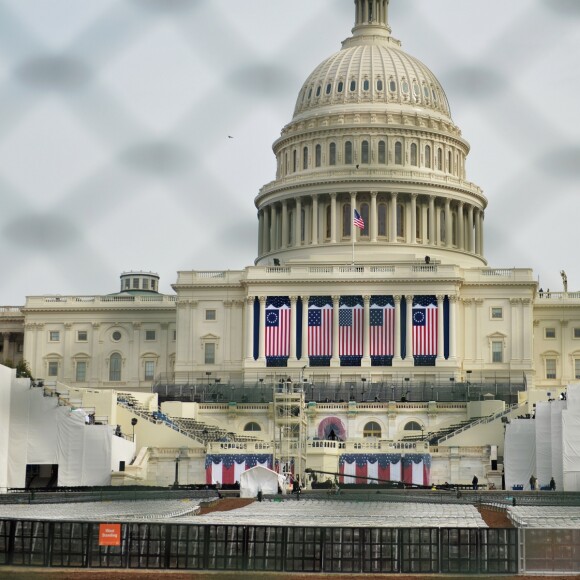 Plusieurs milliers de gens sont attendus au National Mall pour assister à l'investiture de Donald Trump. Photo prise le 19 janvier 2017.