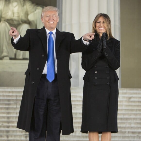 Donald et Melania Trump à Washington au Lincoln Memorial le 19 janvier 2017