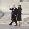 Donald et Melania Trump à Washington au Lincoln Memorial le 19 janvier 2017