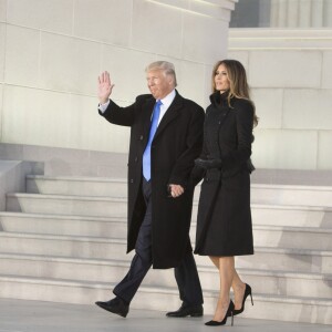 Donald et Melania Trump à Washington au Lincoln Memorial le 19 janvier 2017