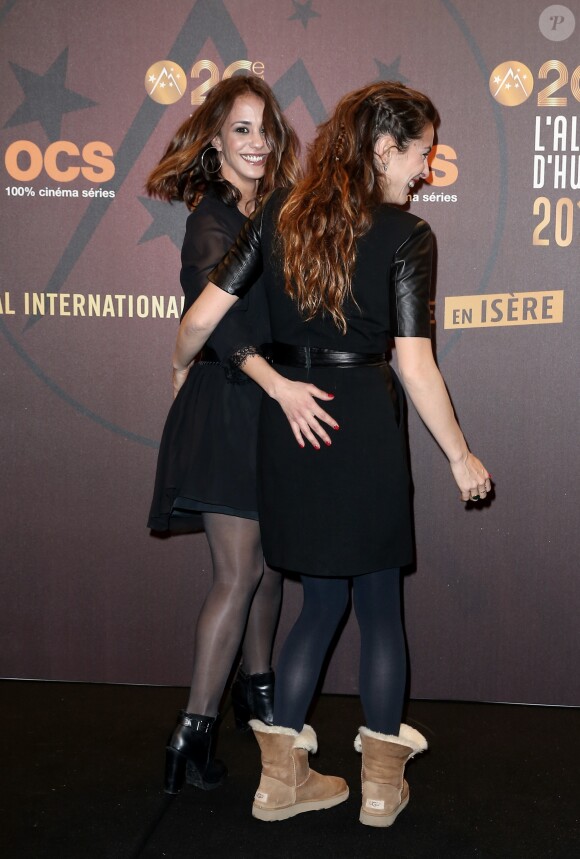 Audrey Dana et Alice Belaïdi pour le film "Si j'étais un homme" lors du 20e Festival du film de comédie à l'Alpe d'Huez, le 20 janvier 2017. © Dominique Jacovides/Bestimage