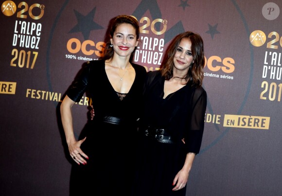 Audrey Dana et Alice Belaïdi pour le film "Si j'étais un homme" lors du 20e Festival du film de comédie à l'Alpe d'Huez, le 20 janvier 2017. © Dominique Jacovides/Bestimage