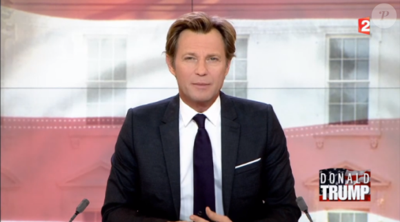 Laurent Delahousse aux commandes du journal télévisé de France 2, le vendredi 20 janvier 2017