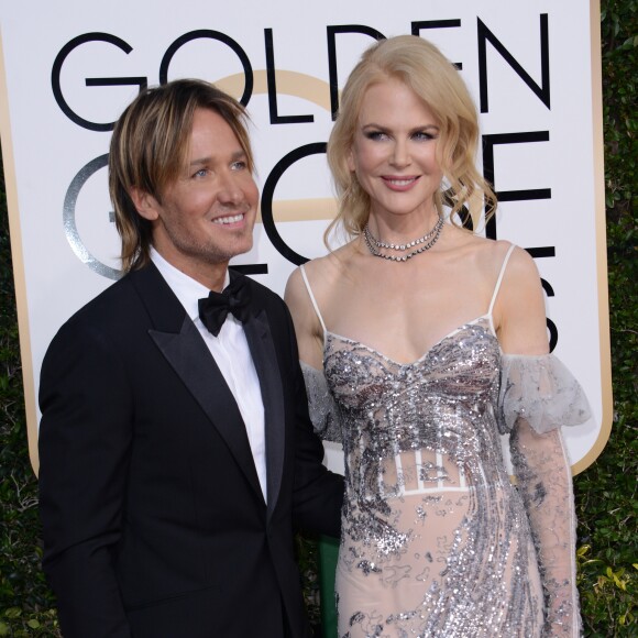 Nicole Kidman et son mari Keith Urban - La 74e cérémonie annuelle des Golden Globe Awards à Beverly Hills, le 8 janvier 2017.