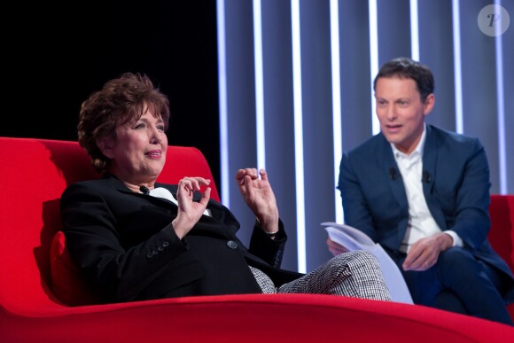 Exclusif - Enregistrement du "Divan" avec Roselyne Bachelot-Narquin en invitée et présentée par Marc-Olivier Fogiel. Le 13 janvier 2017. L'émission sera diffusée sur France 3 le 24 janvier 2017 © Cyril Moreau / Bestimage