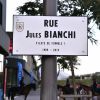 Inauguration de la rue Jules Bianchi à Nice le 23 janvier 2017, en hommage au pilote de F1 niçois victime d'un accident lors du Grand Prix du Japon et décédé des suites de ses blessures en juillet 2015.