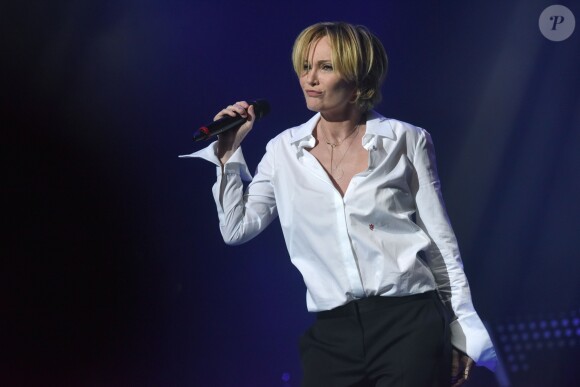 Semi-Exclusif - Patricia Kaas à la 5ème édition du concert caritatif "Leurs Voix Pour l'Espoir" à l'Olympia à Paris. Ce concert présenté par Laurie Cholewa est à l'initiative de l'association Arcad au profit de la recherche contre le cancer du pancréas. Le 21 septembre 2016 © Giancarlo Gorassini / Bestimage
