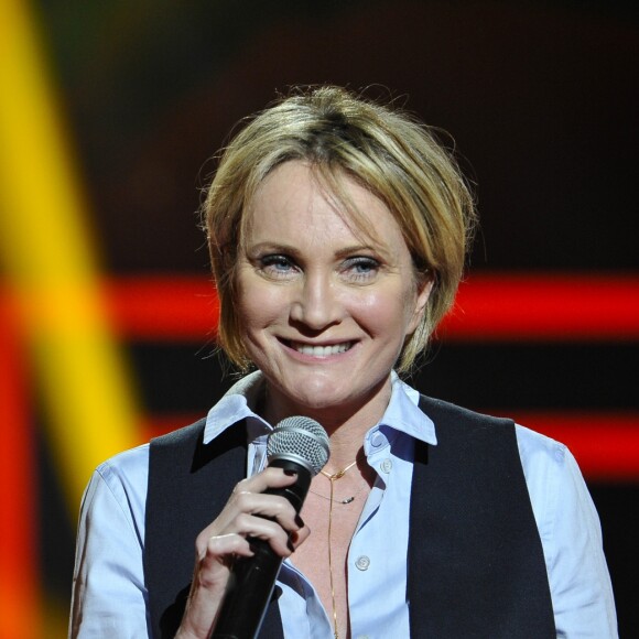 Exclusif - Patricia Kaas lors de l'Enregistrement de l'émission "Le Grand Show fête le Cinéma" à Paris, qui sera diffusée le 25 juin en prime time sur France 2. Le 16 juin 2016 A l'occasion de la Fête du Cinéma du 26 au 29 juin 2016, France 2 propose de célébrer le Septième Art avec un Grand Show exceptionnel, avec quelques unes des plus grandes stars du grand écran, qui se réuniront sur le plateau de l’émission pour découvrir le classement des 20 films préférés des Français établi par l’institut de sondage BVA. Pendant plus de deux heures seront diffusées les scènes et les répliques cultes des films grâce à de nombreux extraits, tandis que des hommages seront rendus à des grandes figures du cinéma. De nombreux artistes viendront interpréter les grandes chansons tirées des plus célèbres bandes originales de films © Jacovides-Perusseau / Bestimage