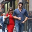 Sofia Vergara et son fiancé Joe Manganiello dans les rues de New York, le 23 septembre 2015.
