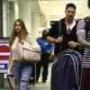 Exclusif - Sofia Vergara et Joe Manganiello arrivent à l'aéroport de Miami en vue de leur mariage ce dimanche à Palm Beach le 19 novembre 2015