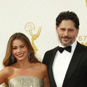 Sofia Vergara et son fiancé Joe Manganiello à La 67ème cérémonie annuelle des Emmy Awards au Microsoft Theatre à Los Angeles, le 20 septembre 2015.