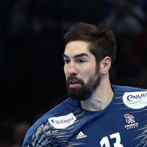 Nikola Karabatic lors du match de demi-finale du 25th mondial de handball, France - Slovénie à l'AccorHotels Arena à Paris, le 26 janvier 2017.