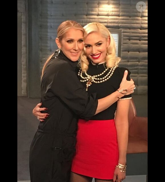 Céline Dion et Gwen Stefani. Les deux femmes vont collaborer ensemble pour la 12e saison de The Voice. Facebook, le 27 janvier 2017.