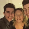 Enzo, Lucas Soetens et leur maman à Noël 2016.