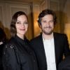 Marion Cotillard enceinte et son compagnon Guillaume Canet - Dîner à l'hôtel Meurice des Révélations César 2017 à Paris le 16 janvier 2017.
