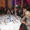 Léa François, Vanessa Valence, Nathalie Marquay-Pernaut, Stéphanie Pareja, Philippe Risoli, Muriel Belgy et Véronique de Villèle - Dîner de gala de l'association "Enfant Star & Match" à l'hôtel Carlton à Cannes, le 28 janvier 2017.