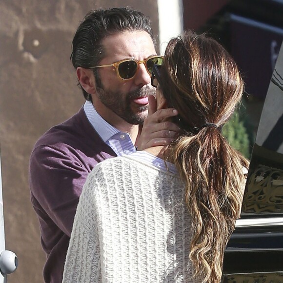 Exclusif - Eva Longoria et son mari Jose Baston sont allés prendre le petit déjeuner en amoureux à Beverly Hills, le 30 janvier 2017