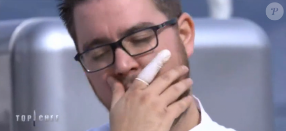 Carl est éliminé - "Top Chef 2017" sur M6. Le 1er février 2017.