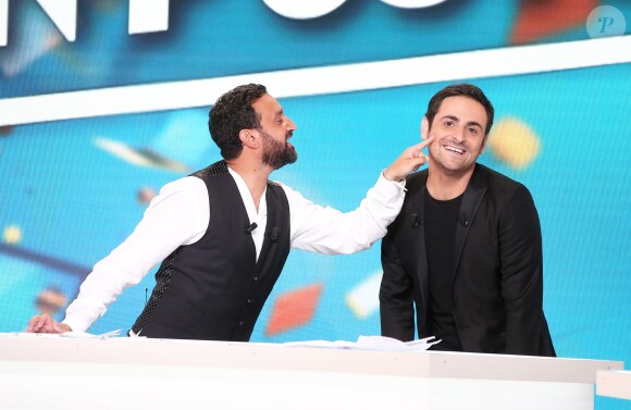 Exclusif -Cyril Hanouna et Camille Combal lors de l'Enregistrement de la première émission de la rentrée de Touche pas à mon poste (TPMP) sur C8 à Paris le 5 septembre 2016. © Dominique Jacovides / Bestimage