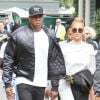 Beyonce et son mari Jay Z quittent Wimbledon après la finale femme remportée par Serera Williams à Londres le 9 juillet 2016.