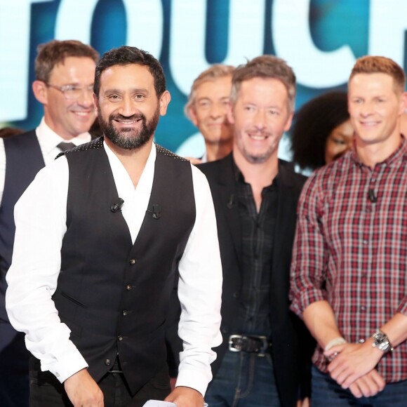 Exclusif -Gilles Verdez, Capucine Anav, Benjamin Castaldi, Cyril Hanouna, Jean-Luc Lemoine, Matthieu Delormeau, Shera Kerienski - Enregistrement de la première émission de la rentrée de Touche pas à mon poste (TPMP) sur C8 à Paris le 5 septembre 2016. © Dominique Jacovides / Bestimage