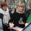 Marina Foïs - Arrivées pour le déjeuner des nominations des 'César' au Fouquet's à Paris Le 4 Février 2017.