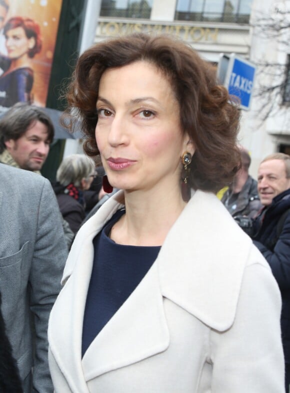 Audrey Azoulay, ministre de la culture et de la communication - Arrivées pour le déjeuner des nominations des 'César' au Fouquet's à Paris Le 4 Février 2017.