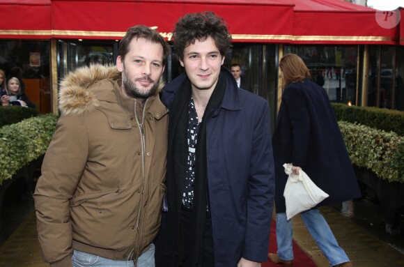 Nicolas Duvauchelle et Vincent Lacoste - Arrivées pour le déjeuner des nominations des 'César' au Fouquet's à Paris Le 4 Février 2017.